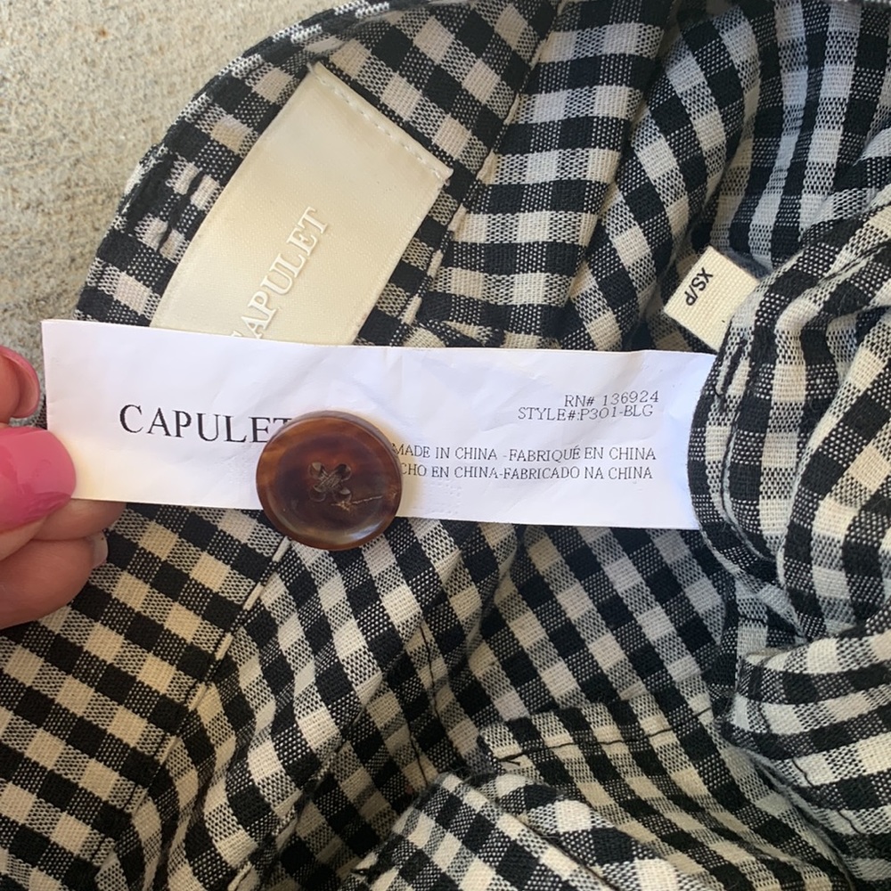 Capulet Gingham Button Front Pants With Ruffle An… - image 7